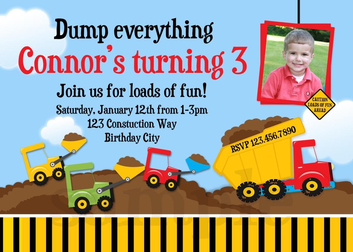 Construction Party Invitation Templates Invitation Design Blog