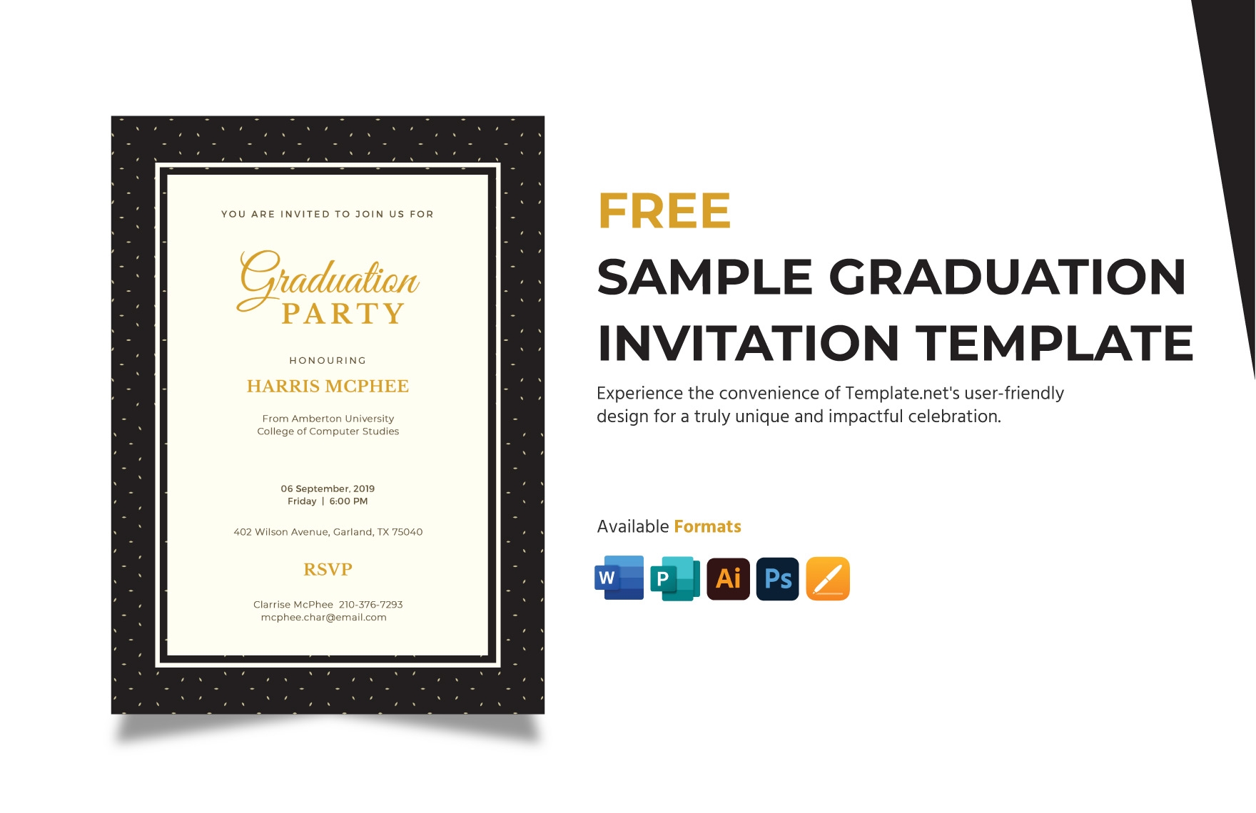 Contoh Invitation Card Graduation Formal Word Infoupdate
