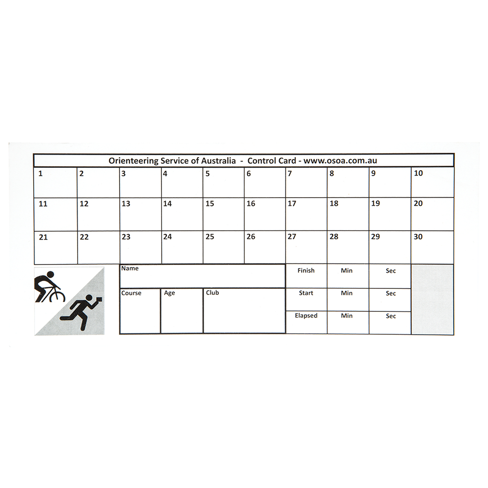 Control Punch Cards With Orienteering Control Card Template Sample 