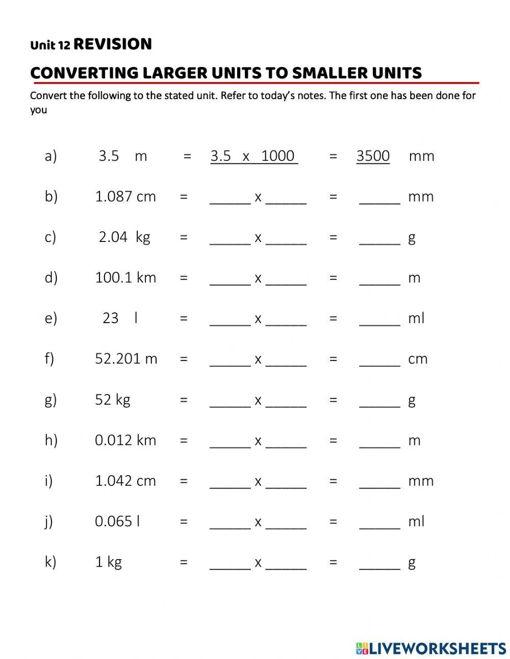 Converting Measurements Worksheet Worksheet Australia F 