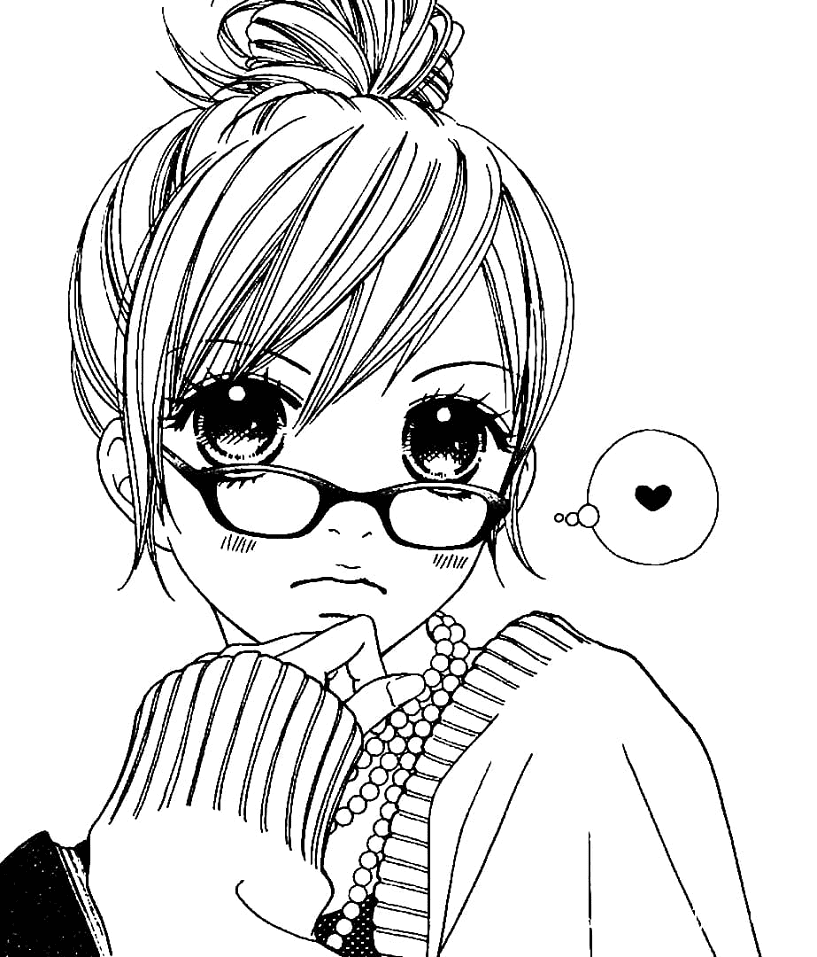 Cool Anime Girl Coloring Page Free Printable Coloring Pages For Kids