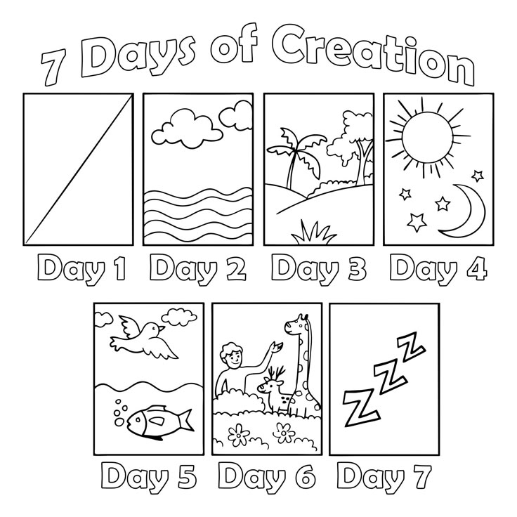 creation color pages free