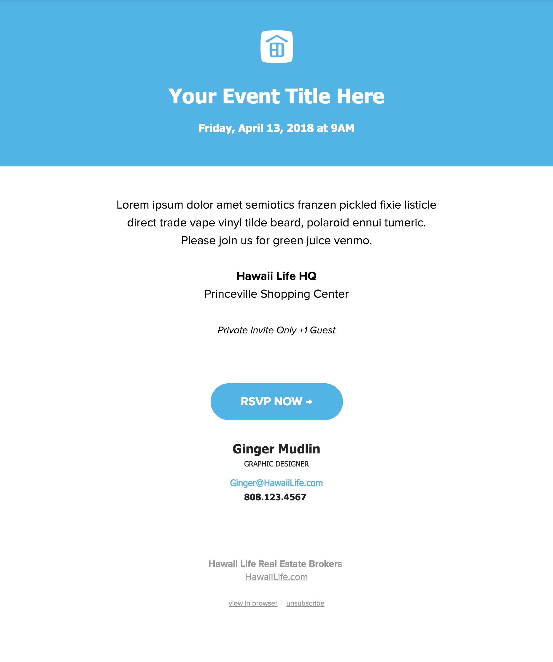 event invite email template