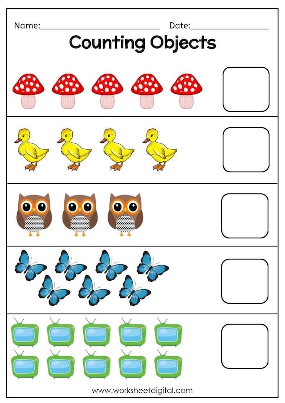 counting worksheets for preschoolers
