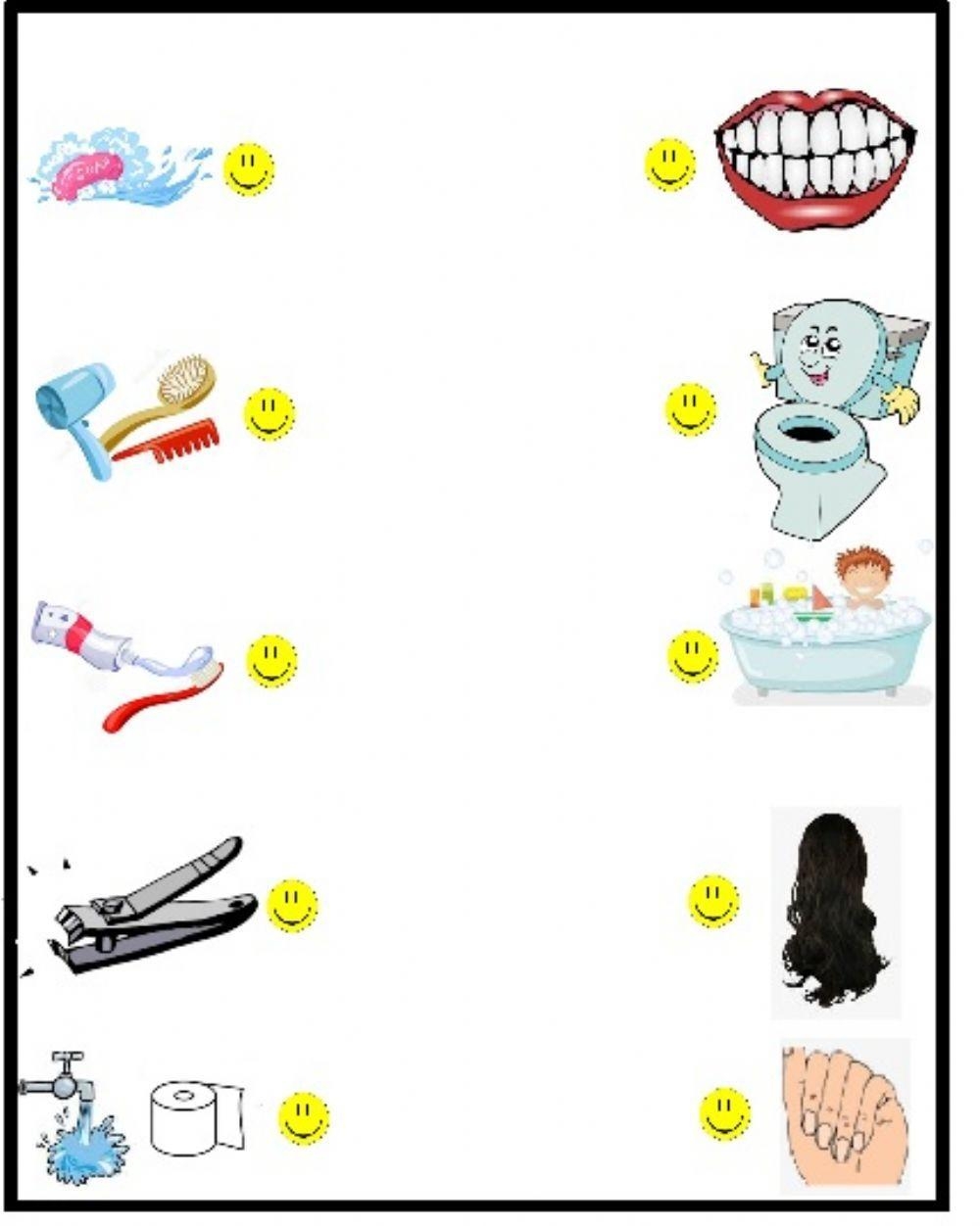 Counting Objects PDF Personal Hygiene Count Free Worksheet 