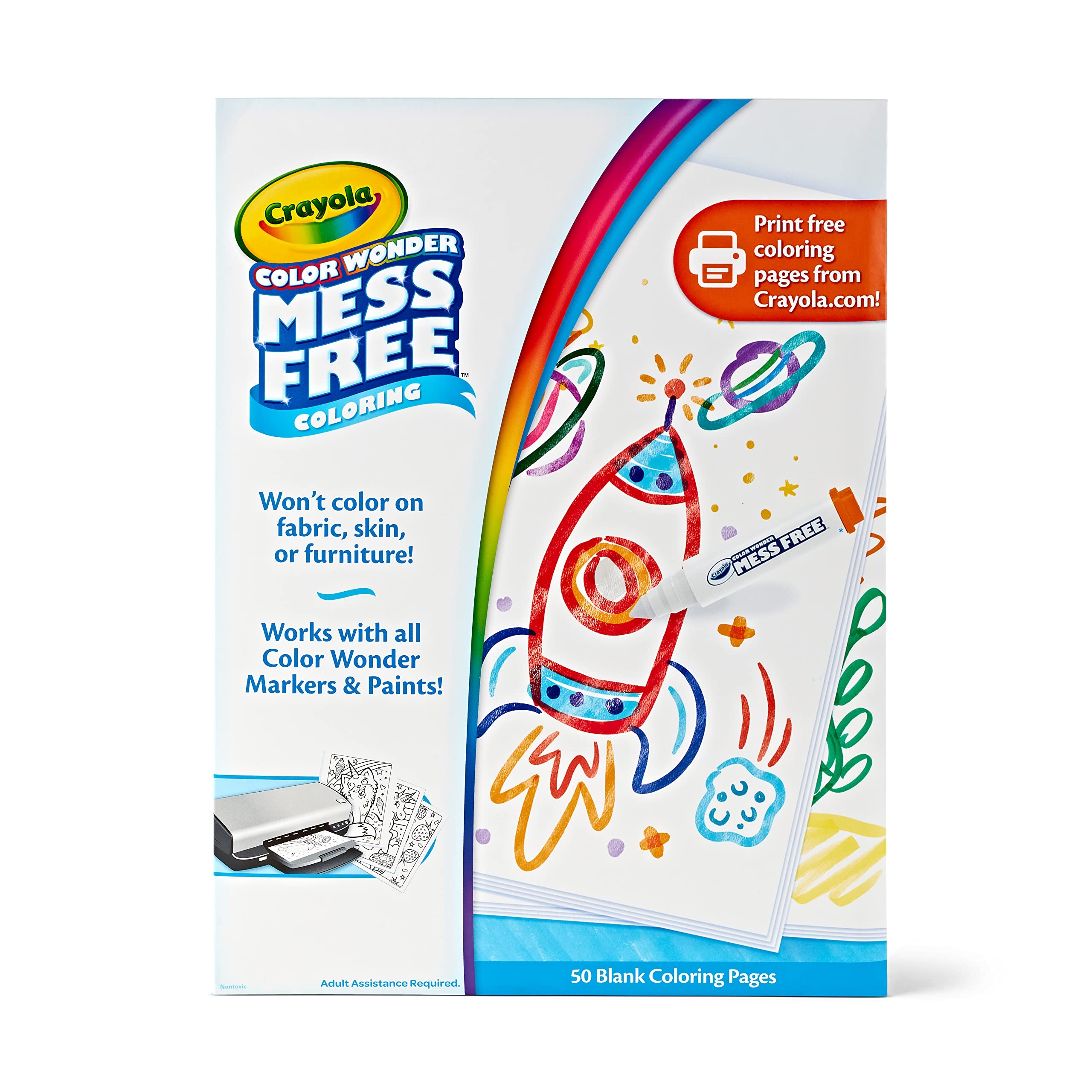 Crayola Color Wonder Mess Free Coloring Blank Coloring Pages 50 Count 
