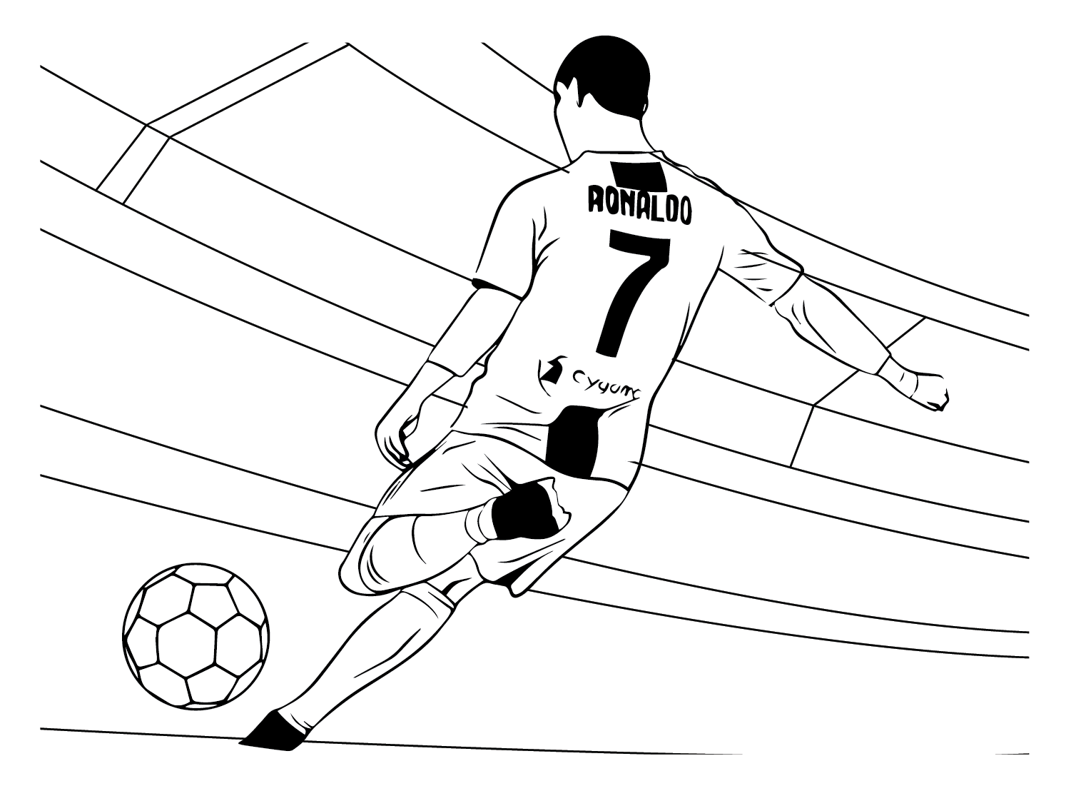 Cristiano Ronaldo Jersey Coloring Pages Cristiano Ronaldo Coloring 