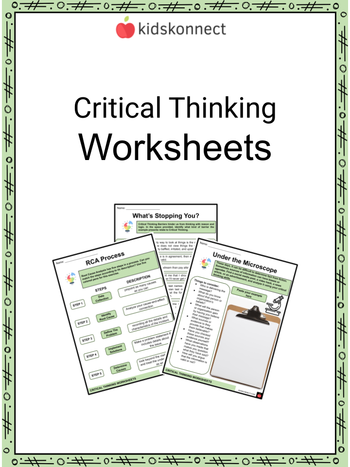 Critical Thinking FREE Printable Worksheets Worksheetfun
