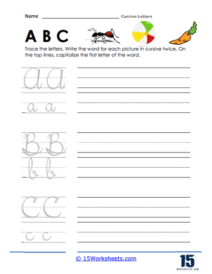 Cursive Letters Worksheets 15 Worksheets