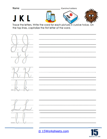 cursive letters worksheets