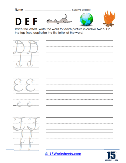 Cursive Letters Worksheets 15 Worksheets