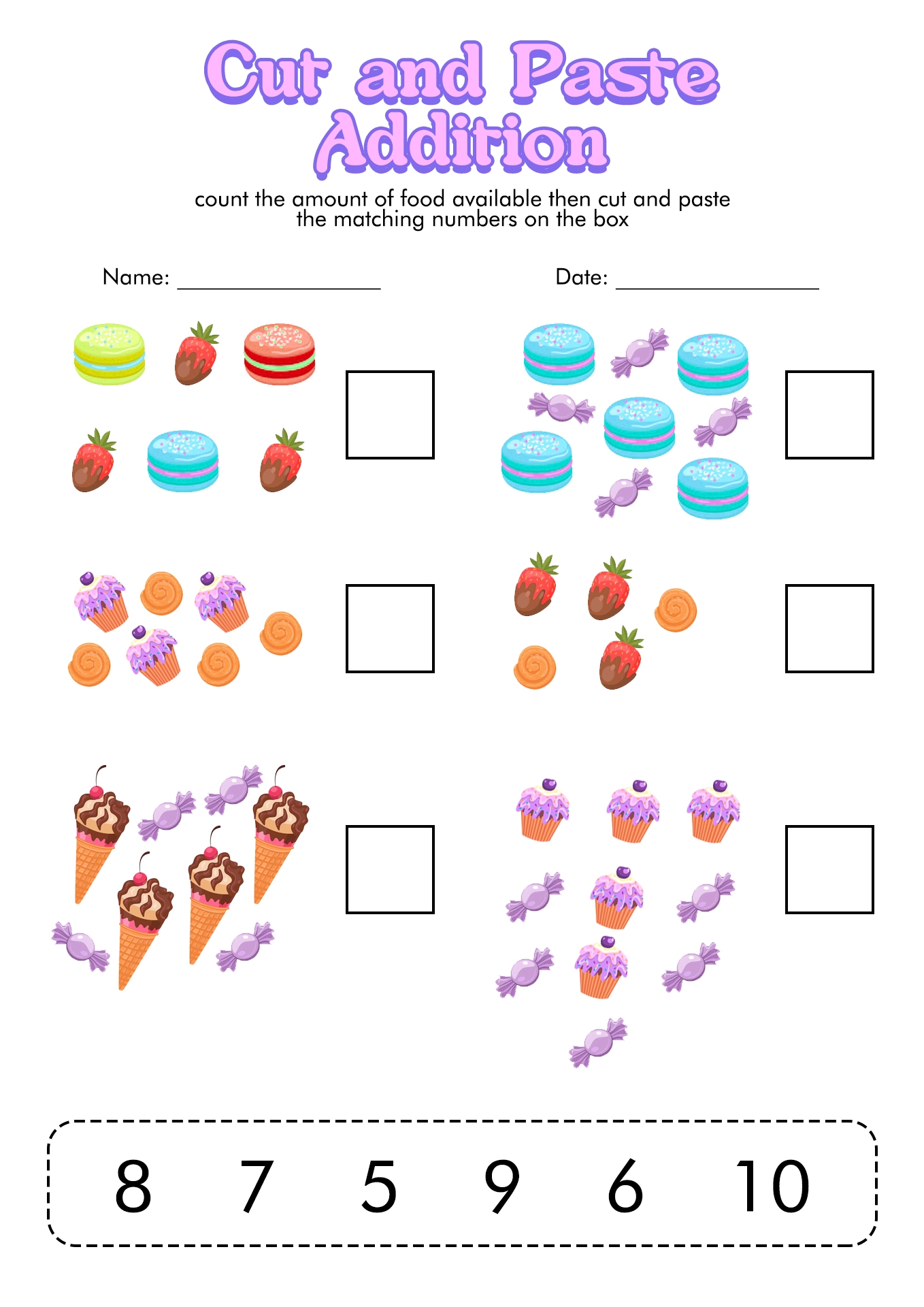 cut & paste worksheets for preschoolers