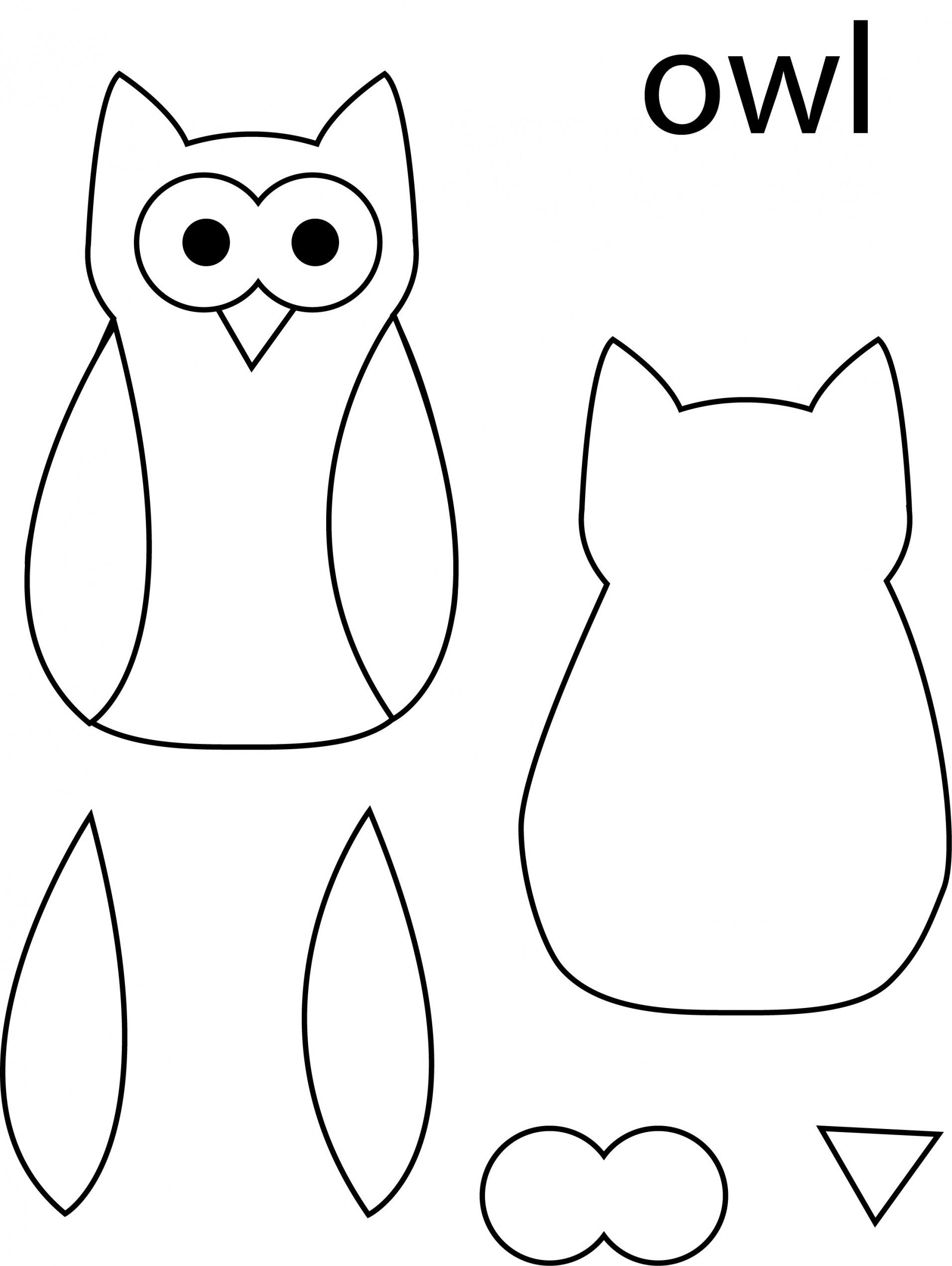 owl template printable free