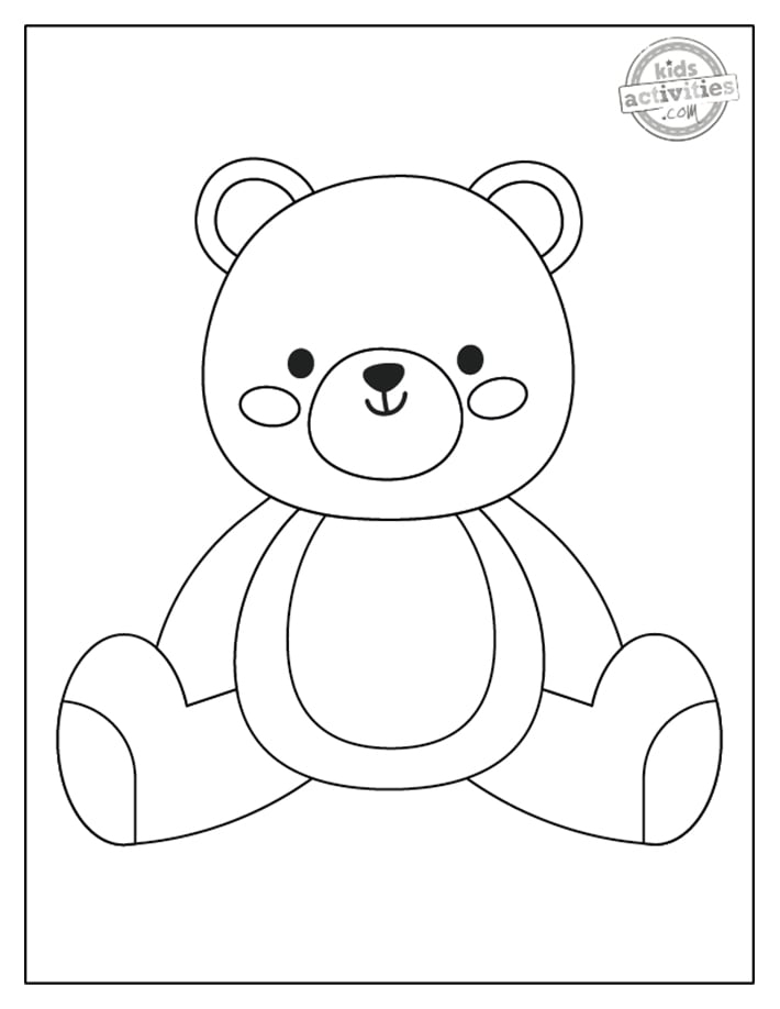 Cute And Free Teddy Bear Coloring Pages For Kids GBcoloring 60 OFF