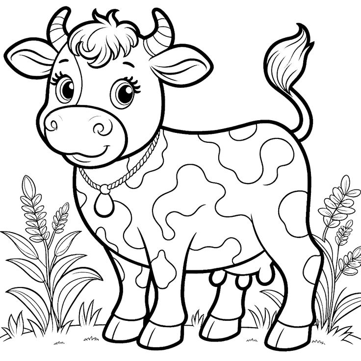 Cute Cow Coloring Pages Cutest Cow Coloring Pages Cow Farm Animal
