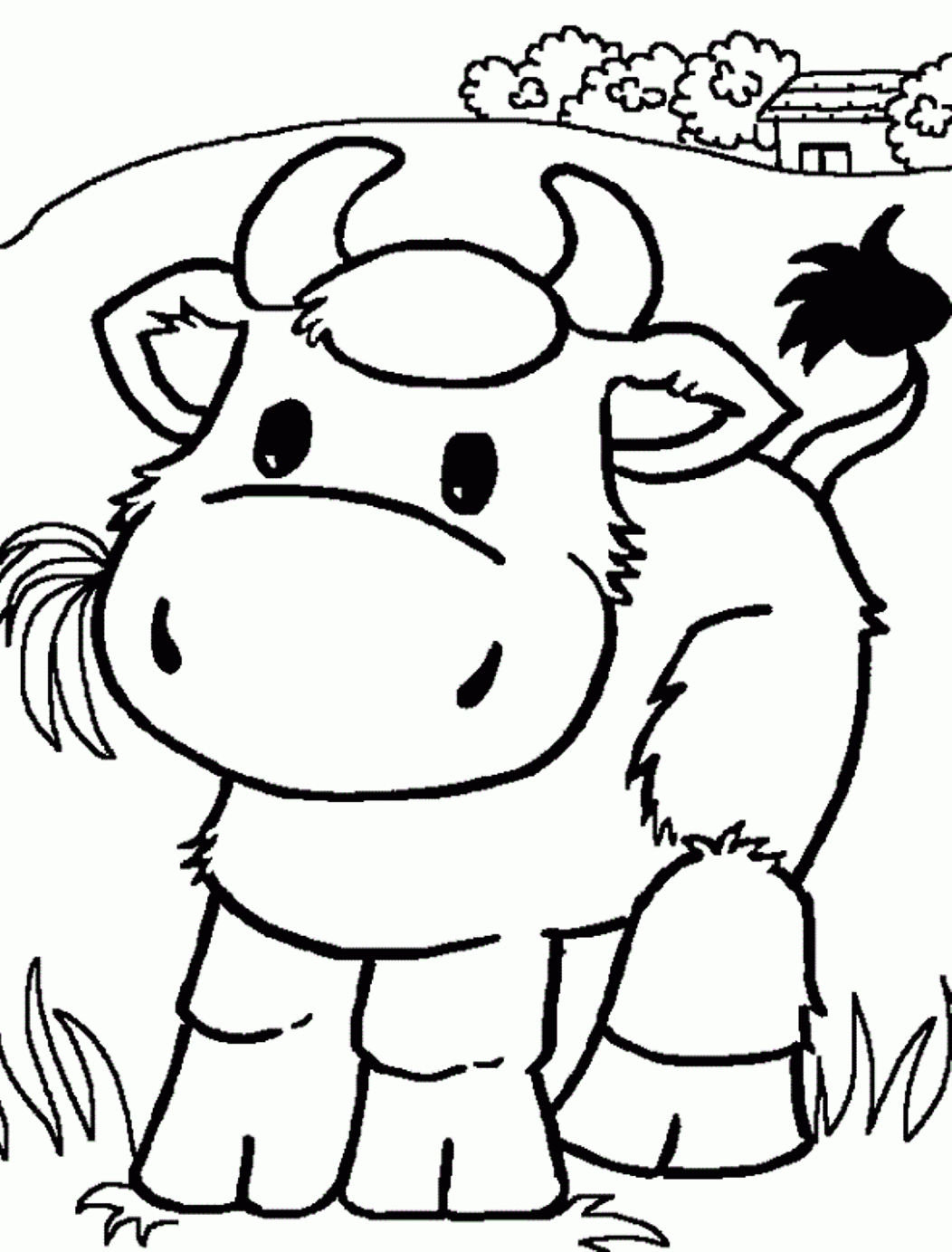 Cute Cows Coloring Pages Coloring Home