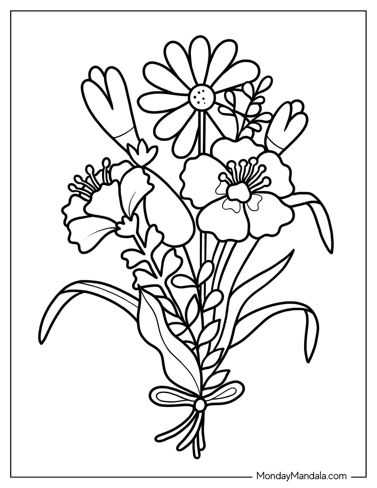 Cute Flower Coloring Pages For S Infoupdate