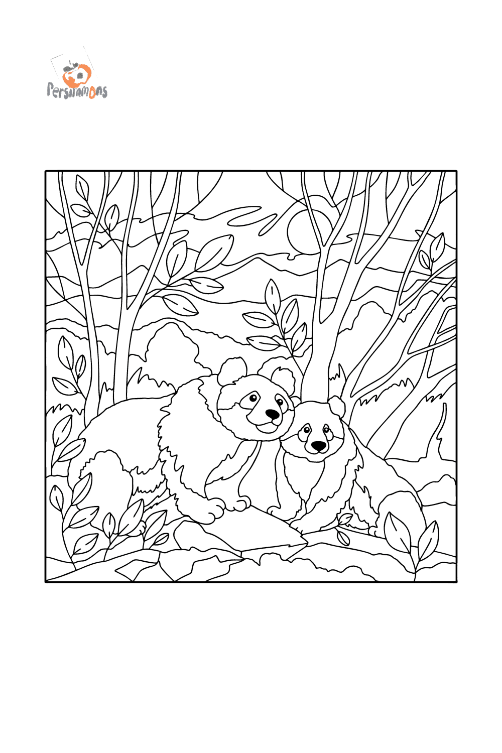 Cute Pandas Pandas Coloring Pages For Adults Online And Printable