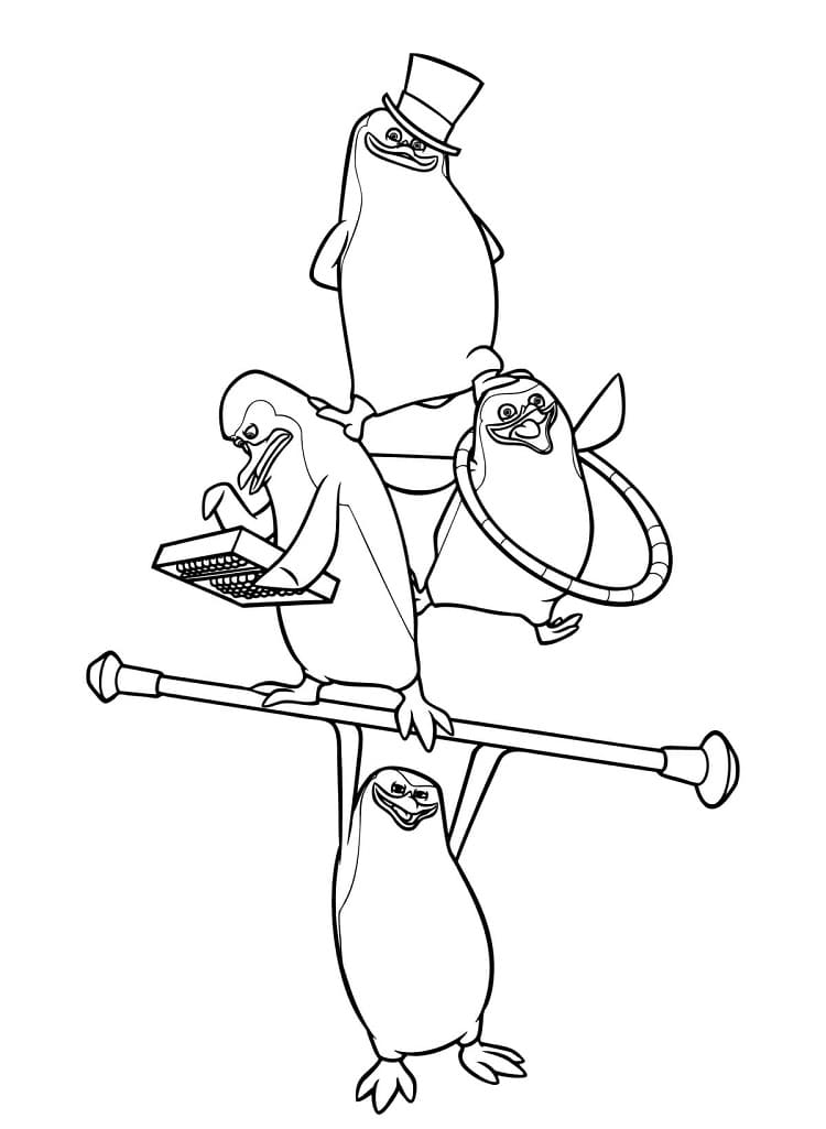 Cute Penguins Of Madagascar Coloring Page Free Printable Coloring 
