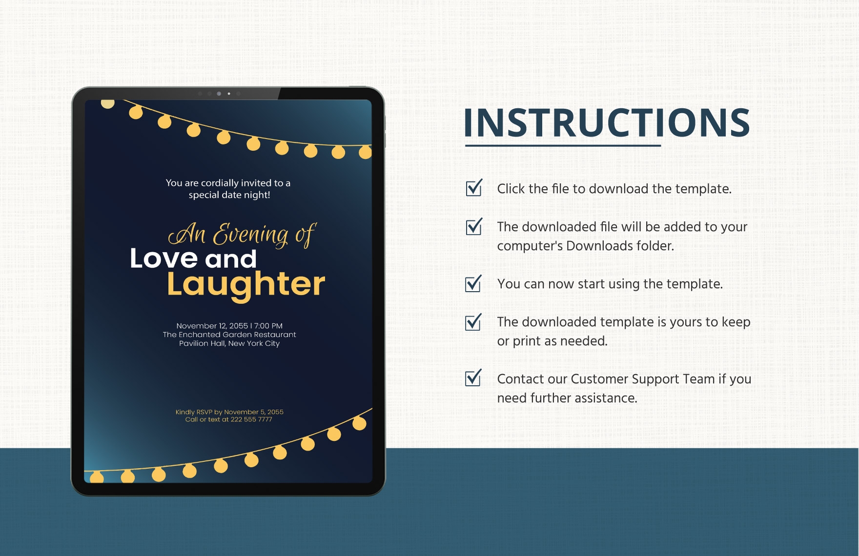 free editable date night invitation template