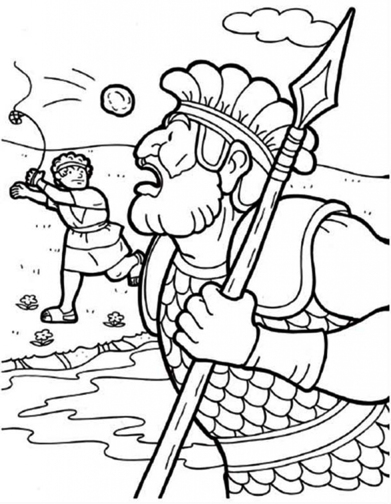 Coloring Page For David And Goliath