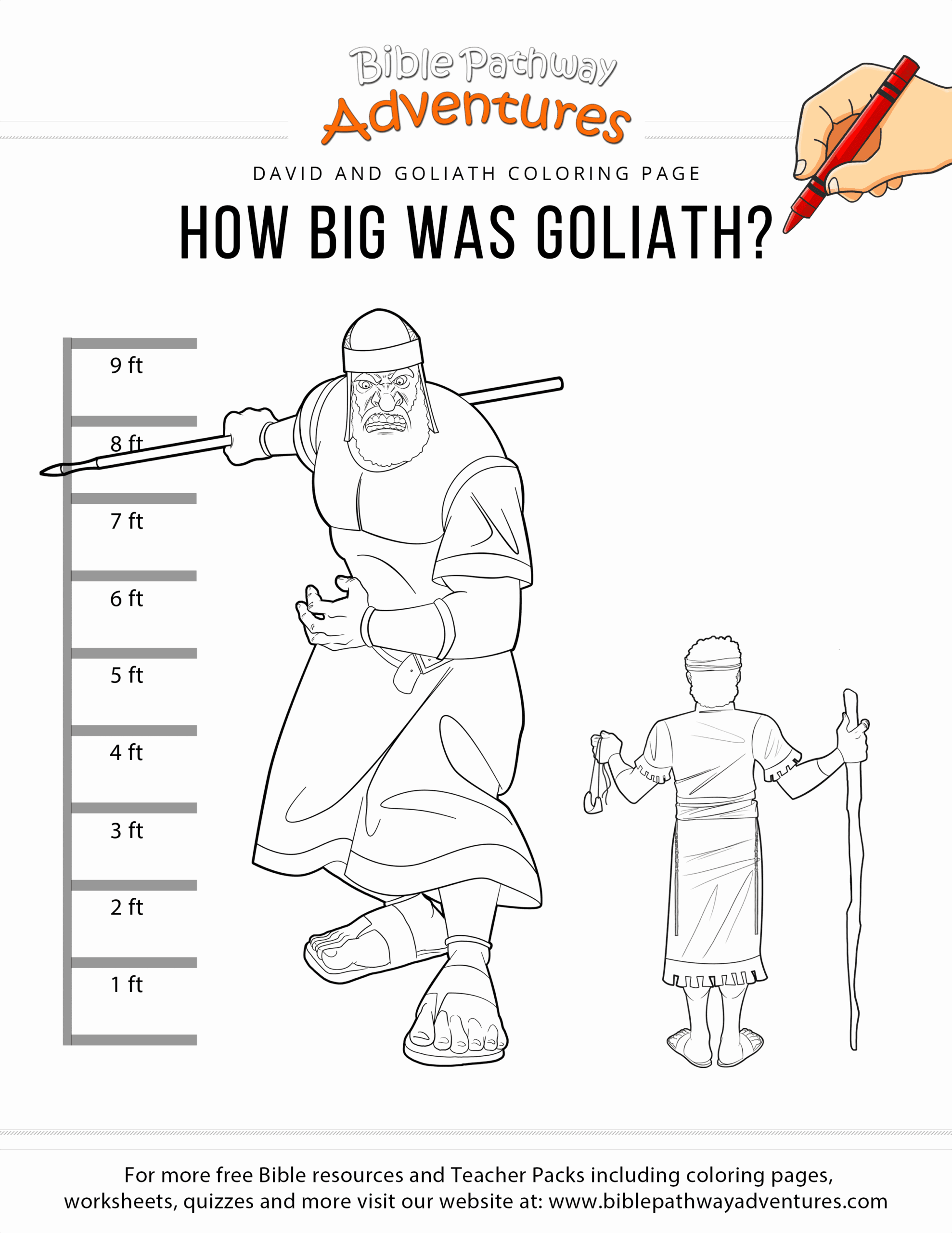 david and goliath worksheets