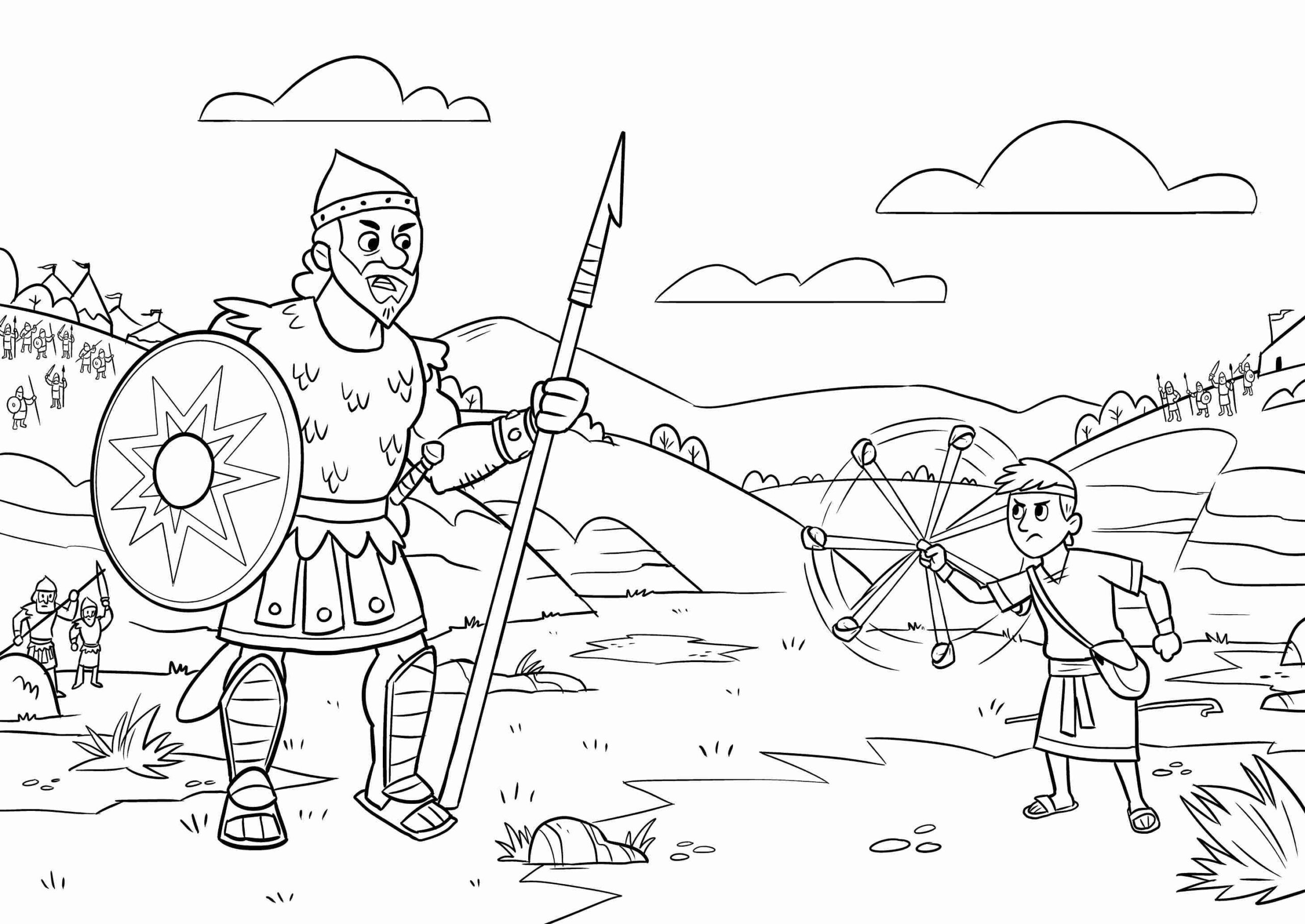 David Goliath Coloring Pages Coloring Home
