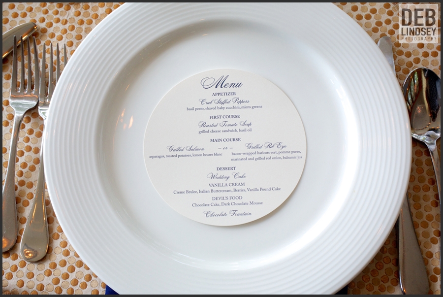 DC Wedding Event Planner Event Accomplished Round Menu Cards