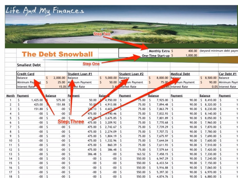 debt snowball worksheet excel