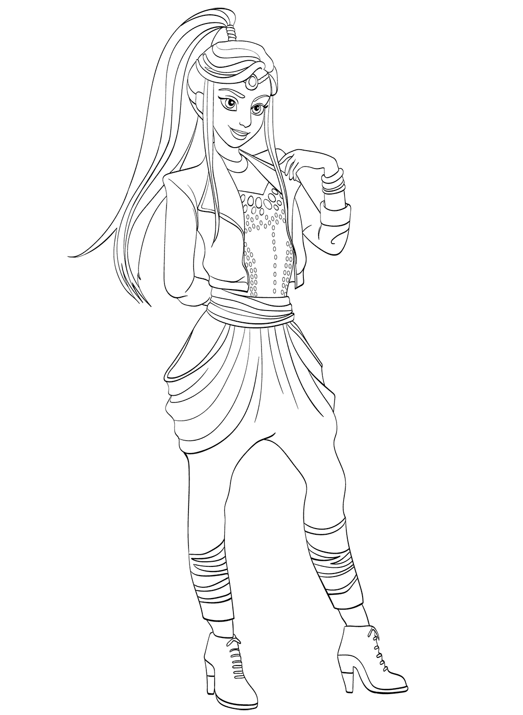 descendants coloring pages free