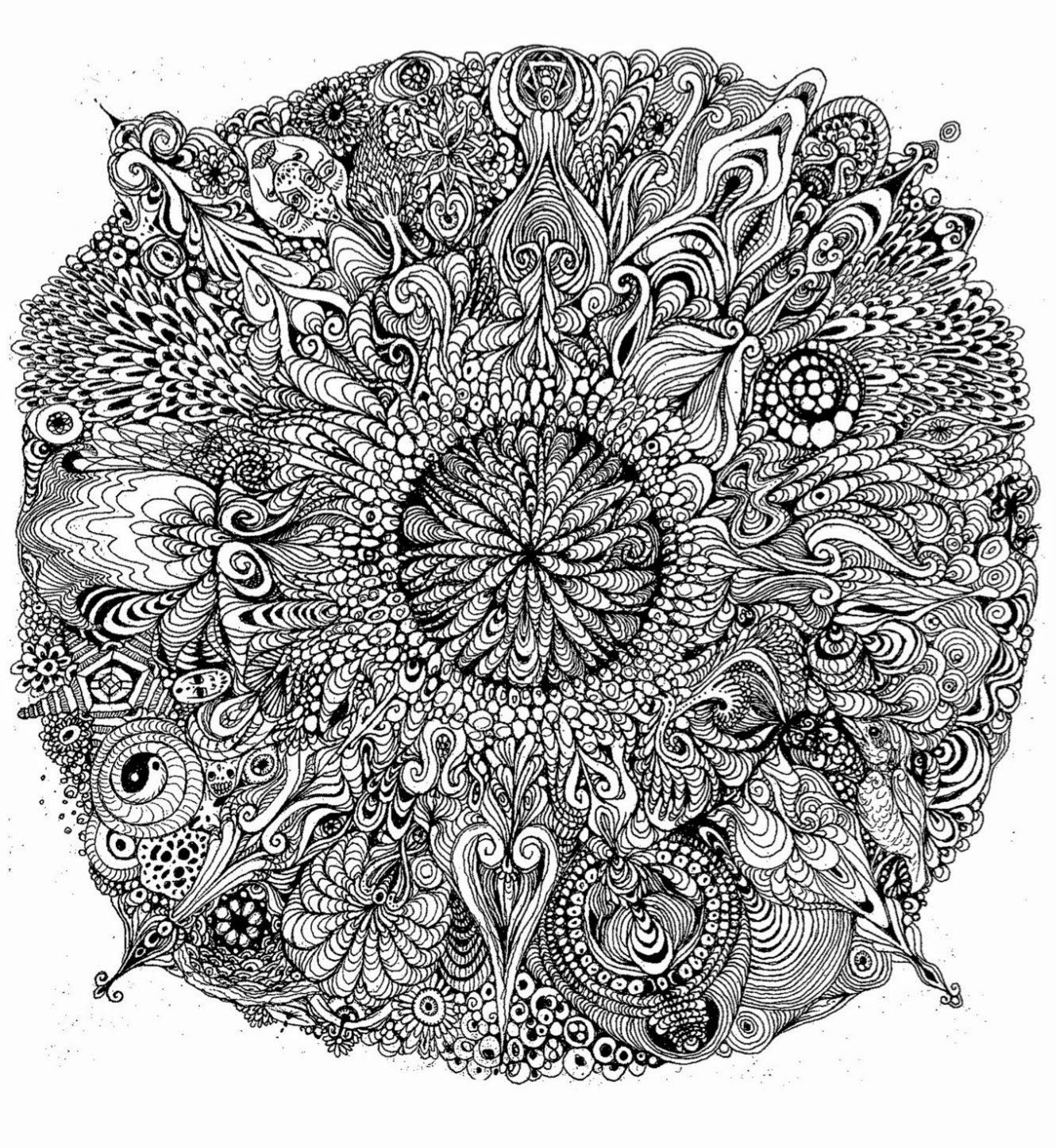 Difficult Mandala Coloring Pages Coloring Home
