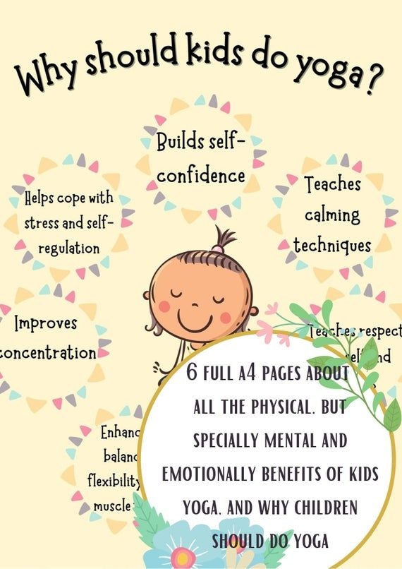 Digital Yoga Book Yoga For Kids Yoga Worksheets For Kids Kids Yoga