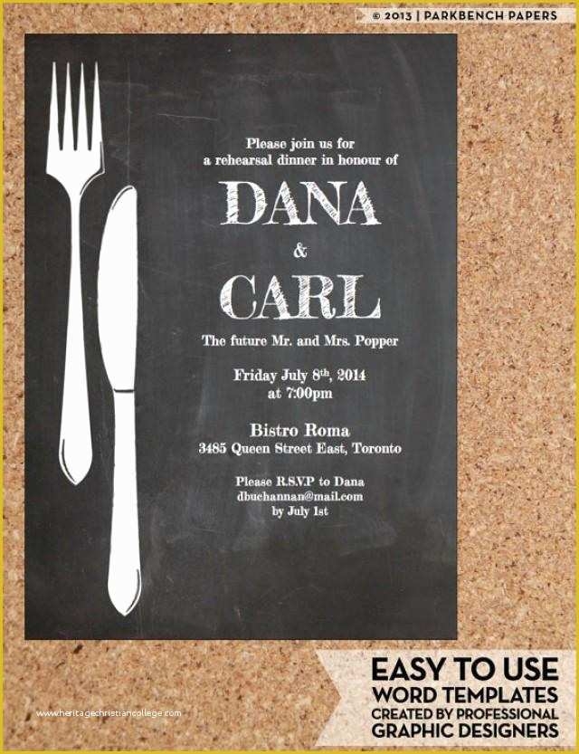 Dinner Invitation Card Template Free Of Rehearsal Dinner Invitation 