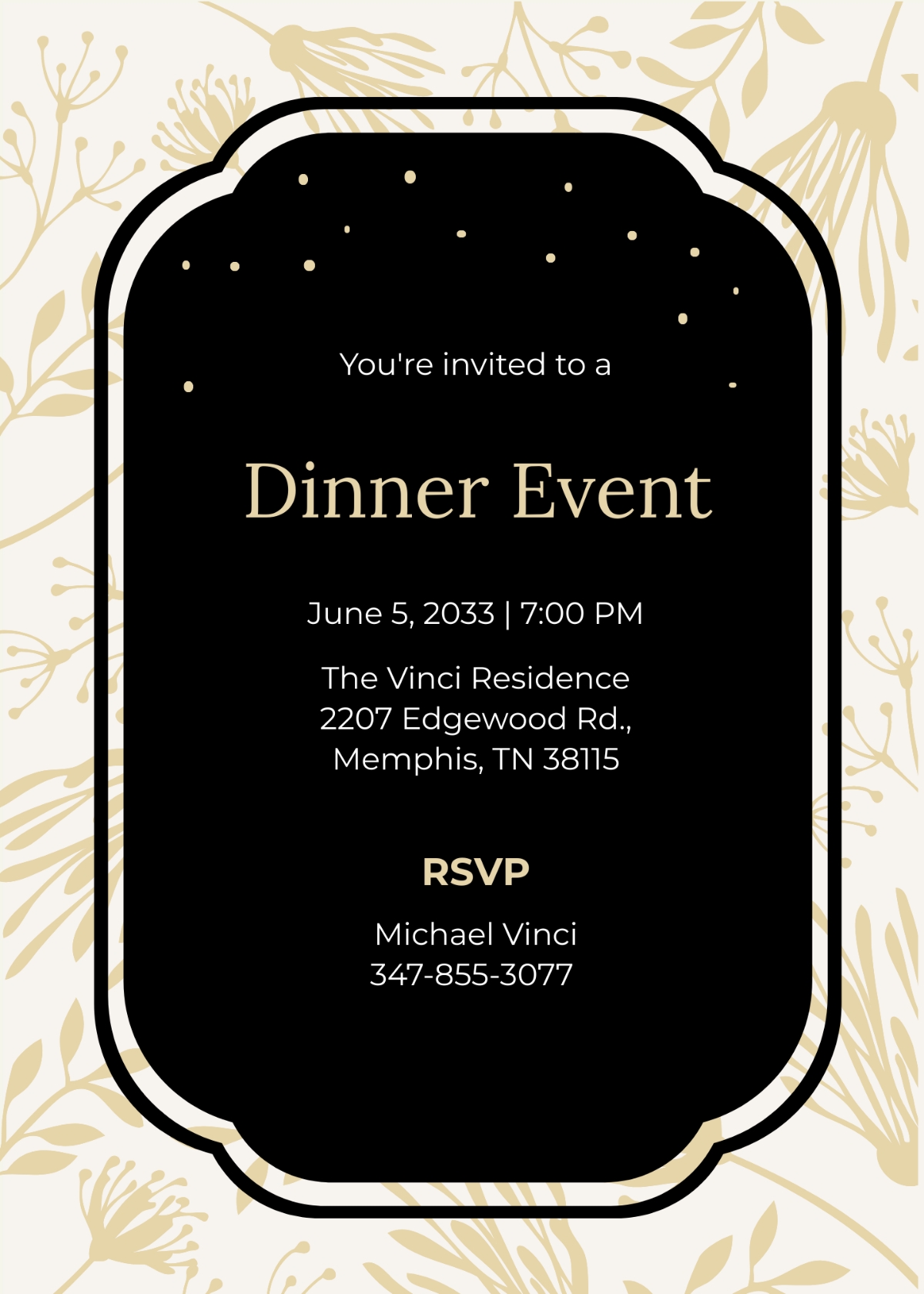Dinner Invite Templates Free At Genannabellablog Blog