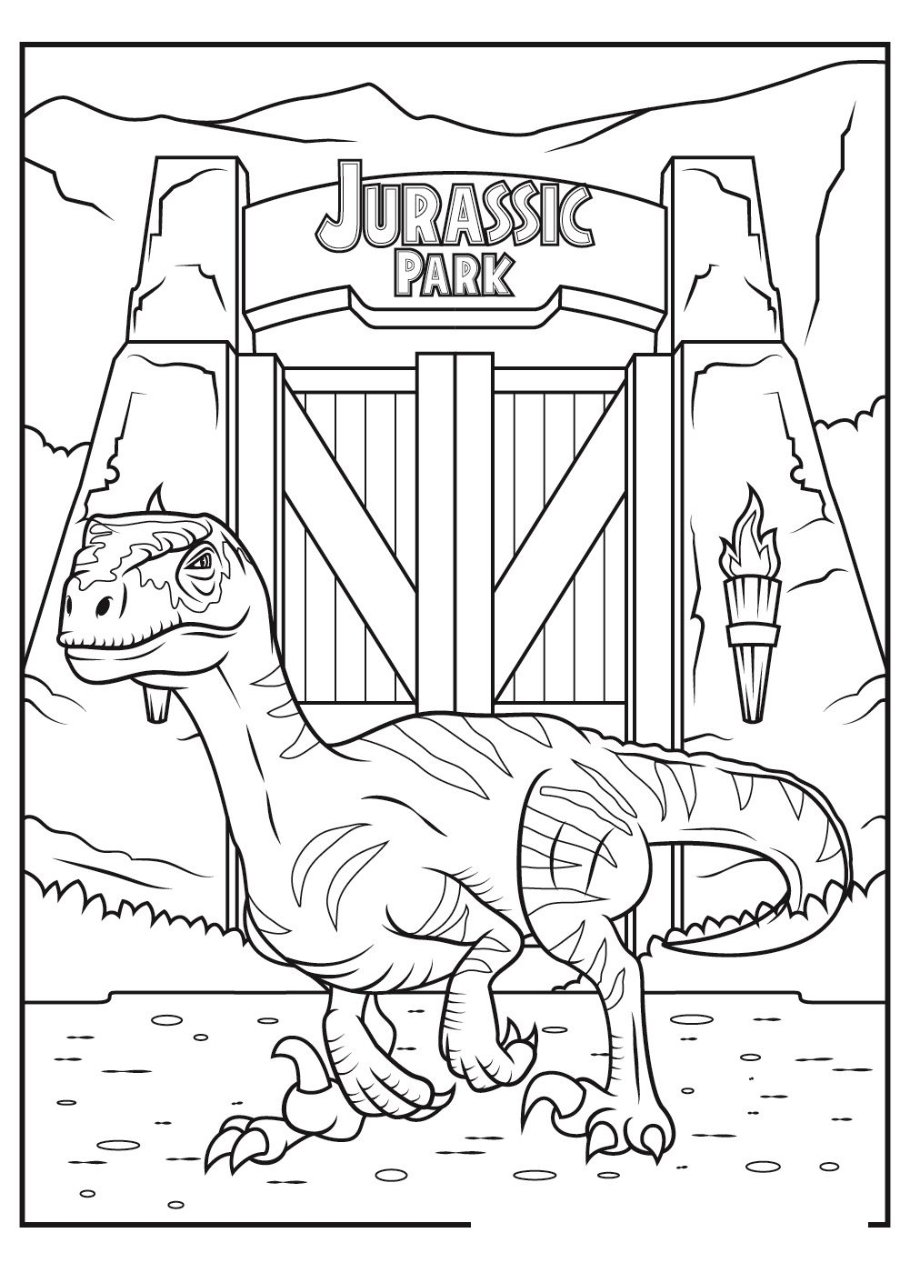 Dinosaur Jurassic World Coloring Pages Coloring Book 