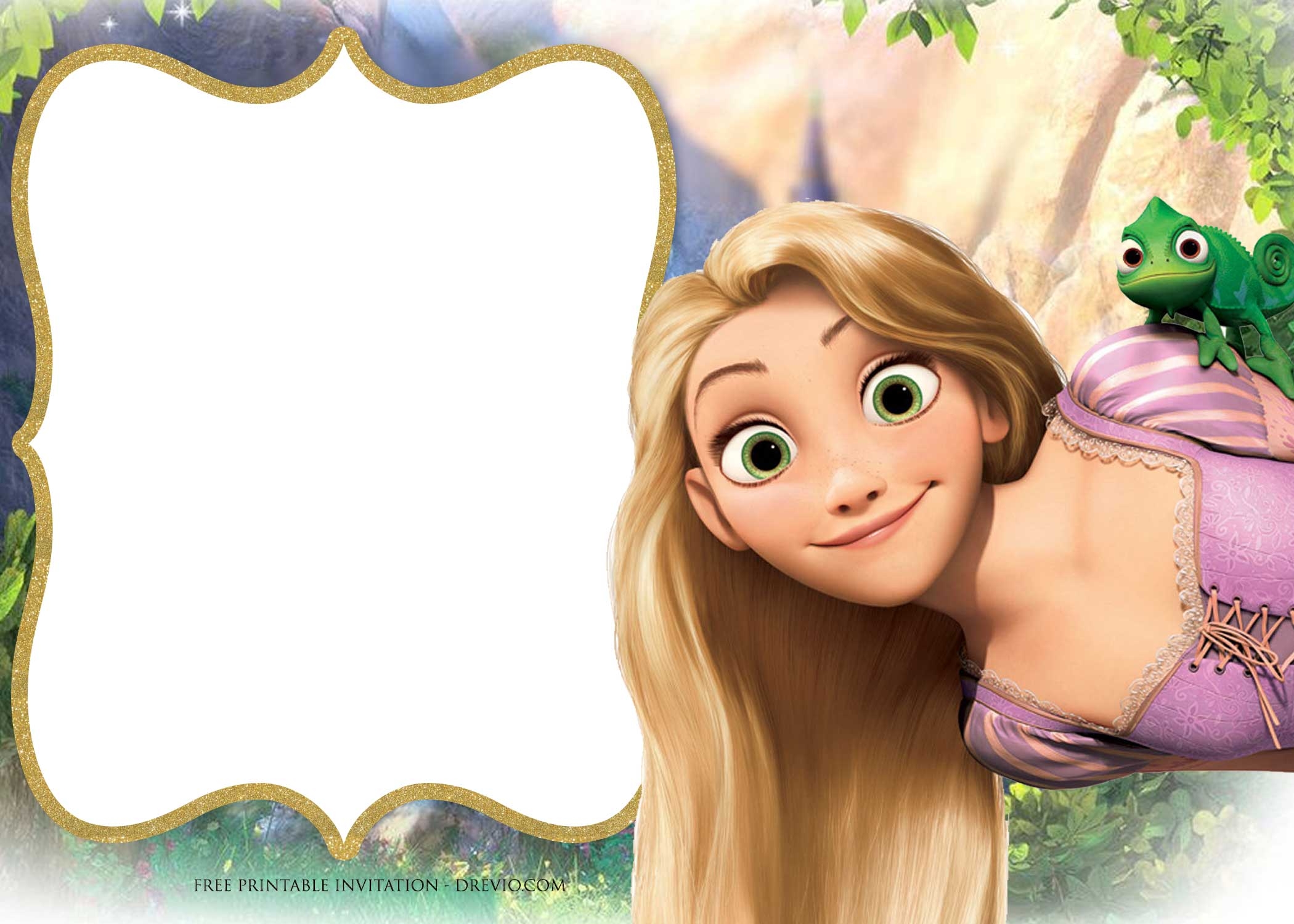 free rapunzel birthday invitation templates