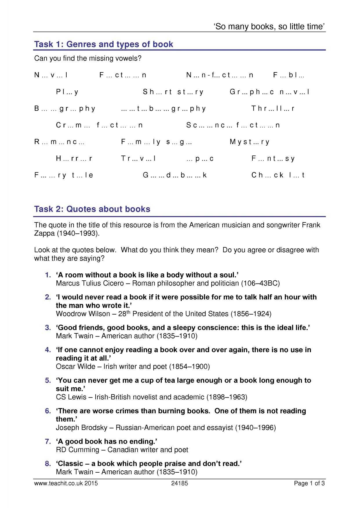 Directed Reading Skills Worksheet Answer Key SkillsWorksheets