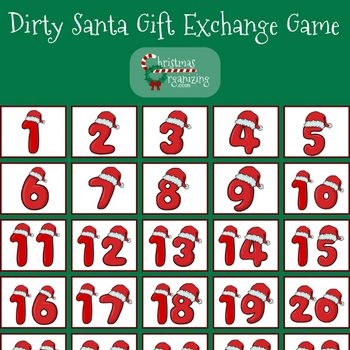 Dirty Santa Game Christmas Organizing
