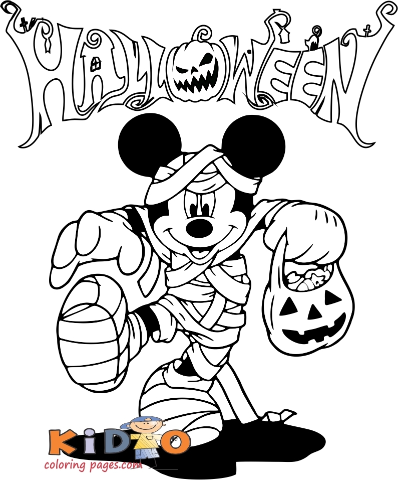 Mickey Mouse Halloween Coloring Pages