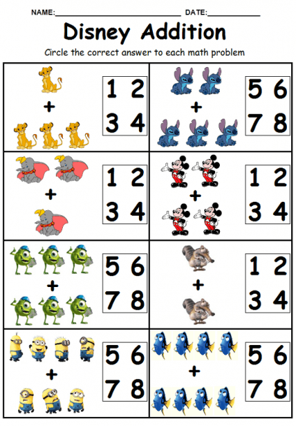 disney worksheets