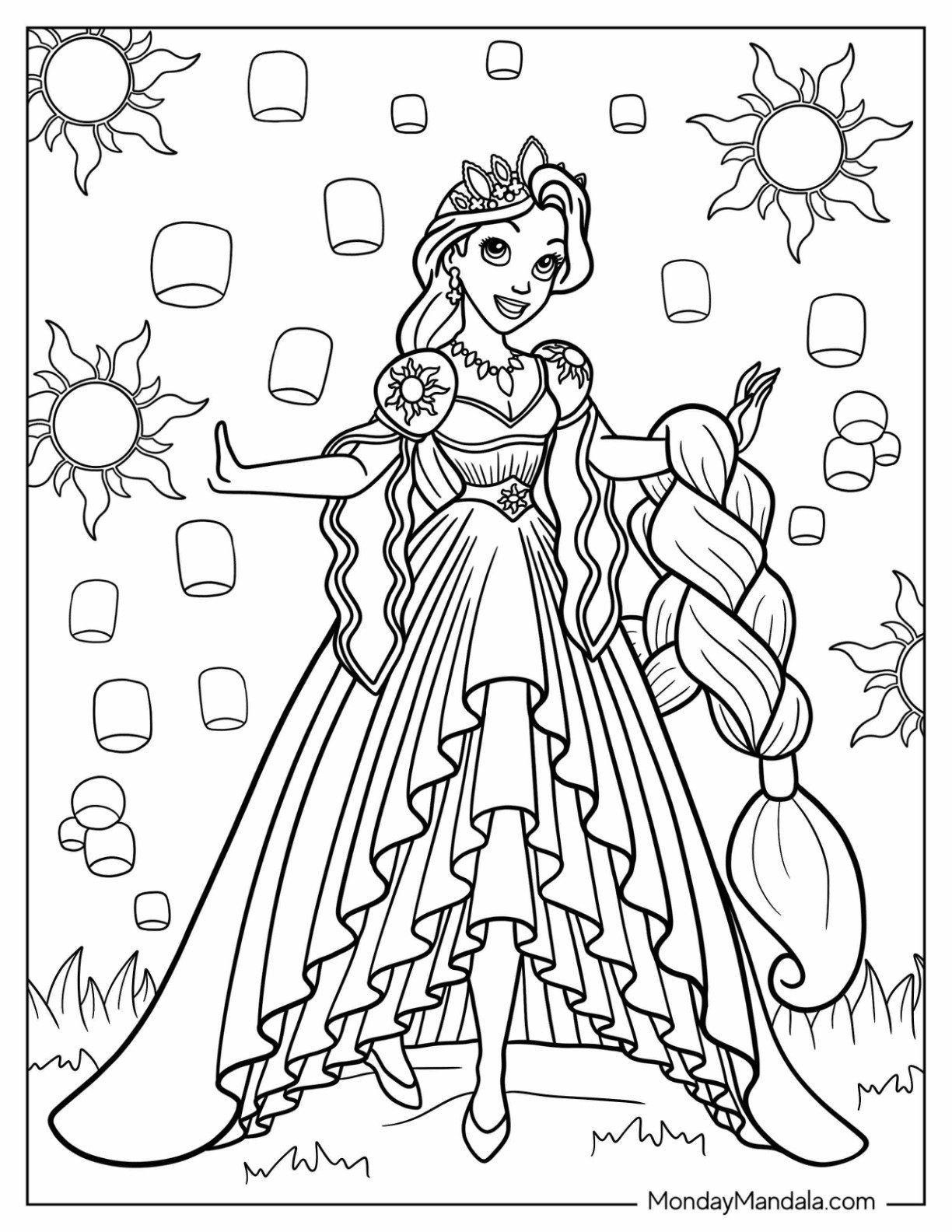 disney princess coloring pages free