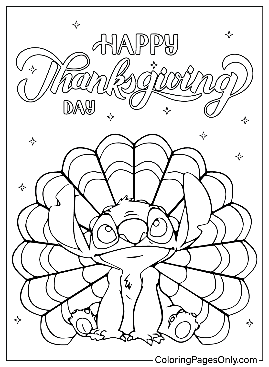 Printable Thanksgiving Coloring Page