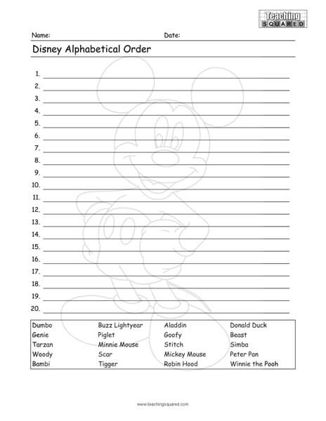 Disney Worksheets Free Worksheets Samples