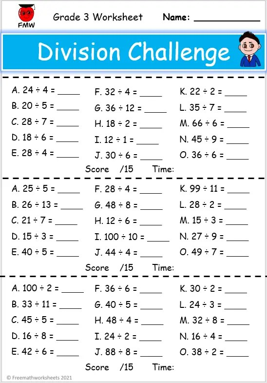 division colouring worksheets