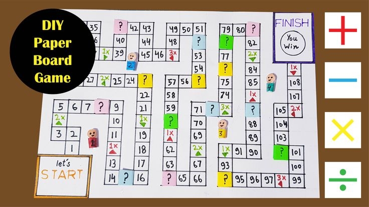DIY Math O Poly Board Game