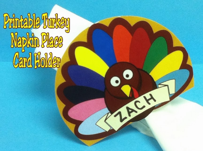 DIY Party Mom Turkey Napkin Place Card Printable