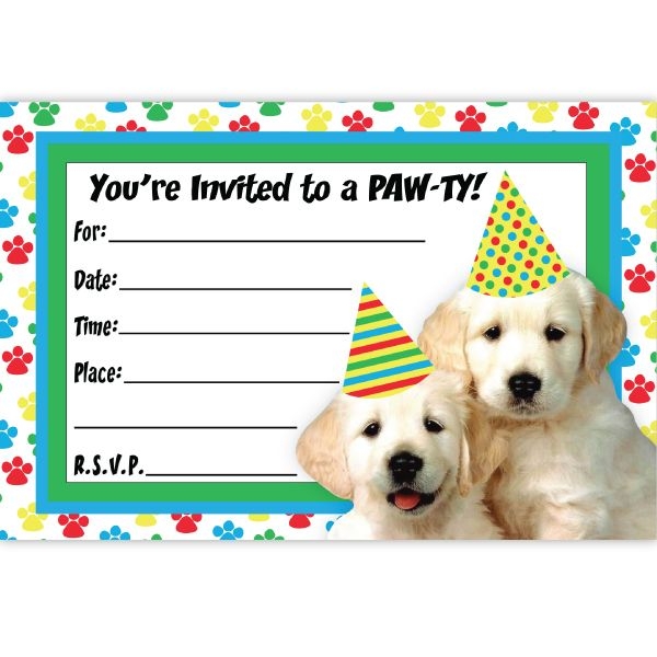 free dog party invitation template