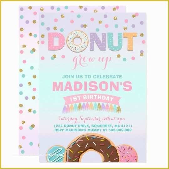 free donut invitation template