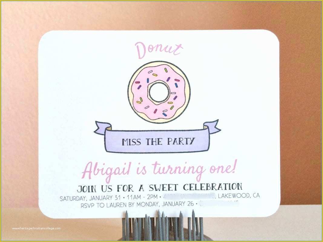 Donut Invitation Template Free Of Free Donut Invitation Template