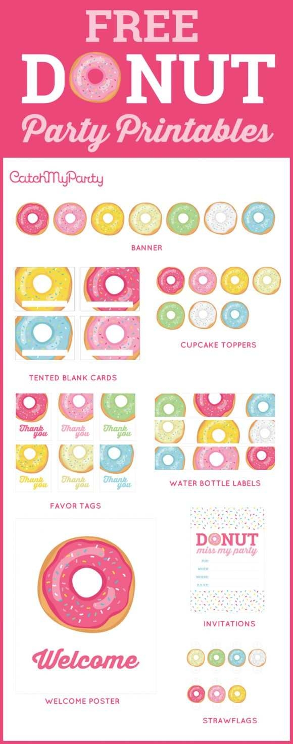 free printable donut party invitation template free